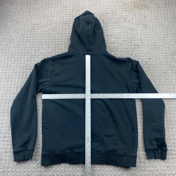 Adidas Sweater Women Large L Black Hoodie Pullover Sweatshirt Gray Red Logo - Picture 5 of 8